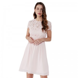 Strik Roze Formeel Kant Casual Dames Jurken Feestkleding JCGJ190315082