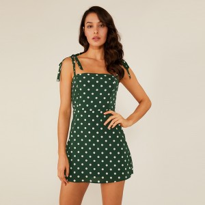 Groothandel Oem hoge kwaliteit kleding Casual zomer Boho polka dot jurk